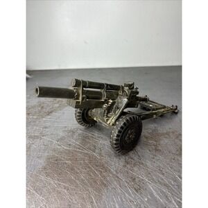 VTG Marx Lumar Toy Army Artillery Howitzer Cannon RARE Marbled Green Plastic 12"